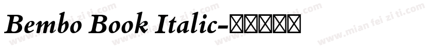 Bembo Book Italic字体转换